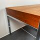 Table basse teck scandinave pieds chromés vintage 1960