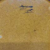 St Clément plates in French slip, orange and red decor Vintage