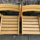 Suite of 8 solid beech chairs