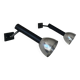 Pair of vintage wall lights, chrome and matte black metal, France 1960