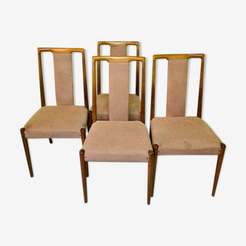 4 Vintage Teak Dining Chairs, 1950-60s