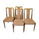 4 Vintage Teak Dining Chairs, 1950-60s