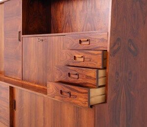 Vintage Dutch design sideboard with asymmetrical layout, 1960s