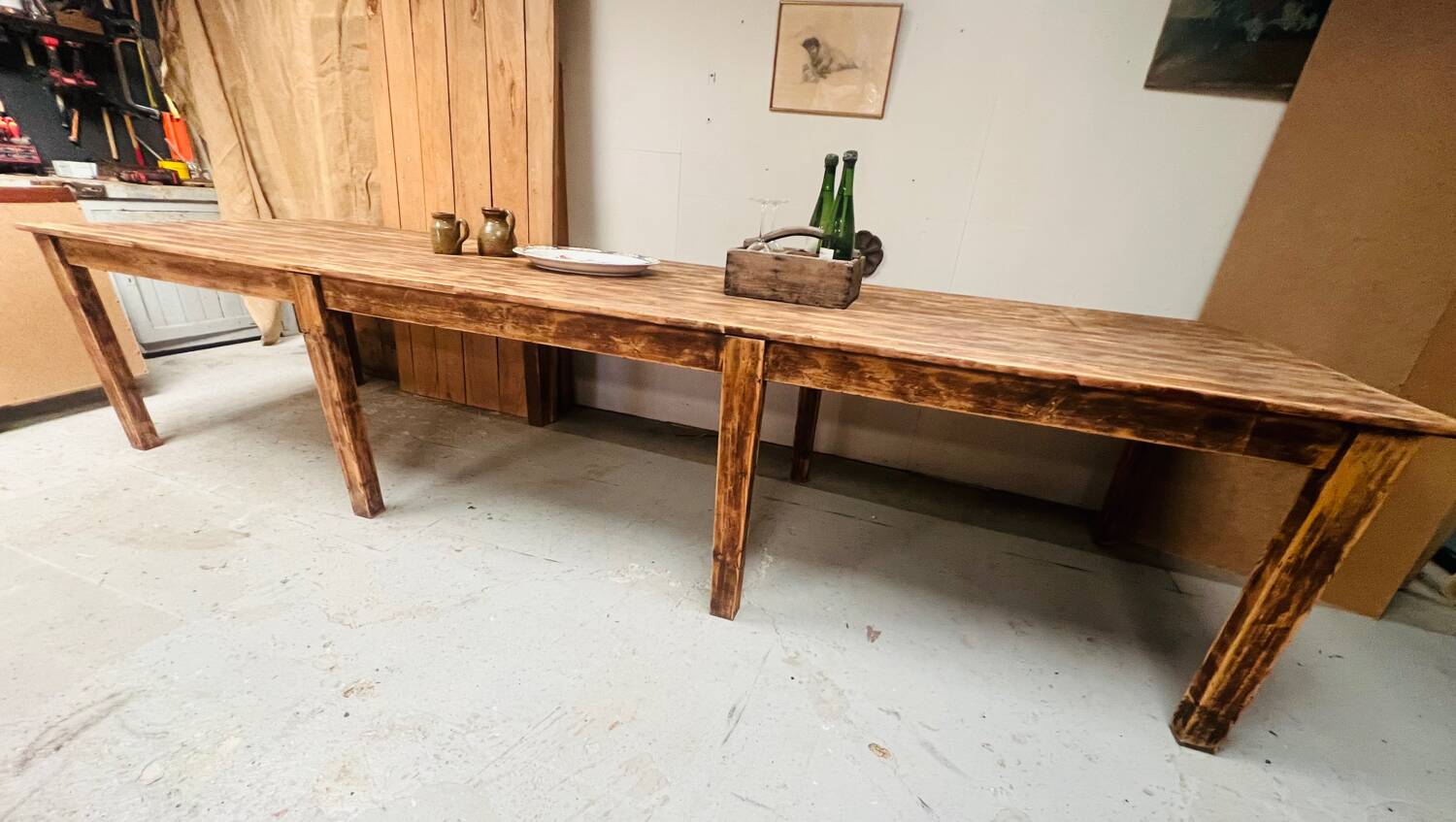 Old very large convent table