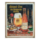 Old sheet metal plate "Hoegaarden grand cru beer" 33x40cm 60's