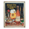 Old sheet metal plate "Hoegaarden grand cru beer" 33x40cm 60's