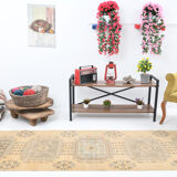 Shabby chic oushak runner rug 333x82cm