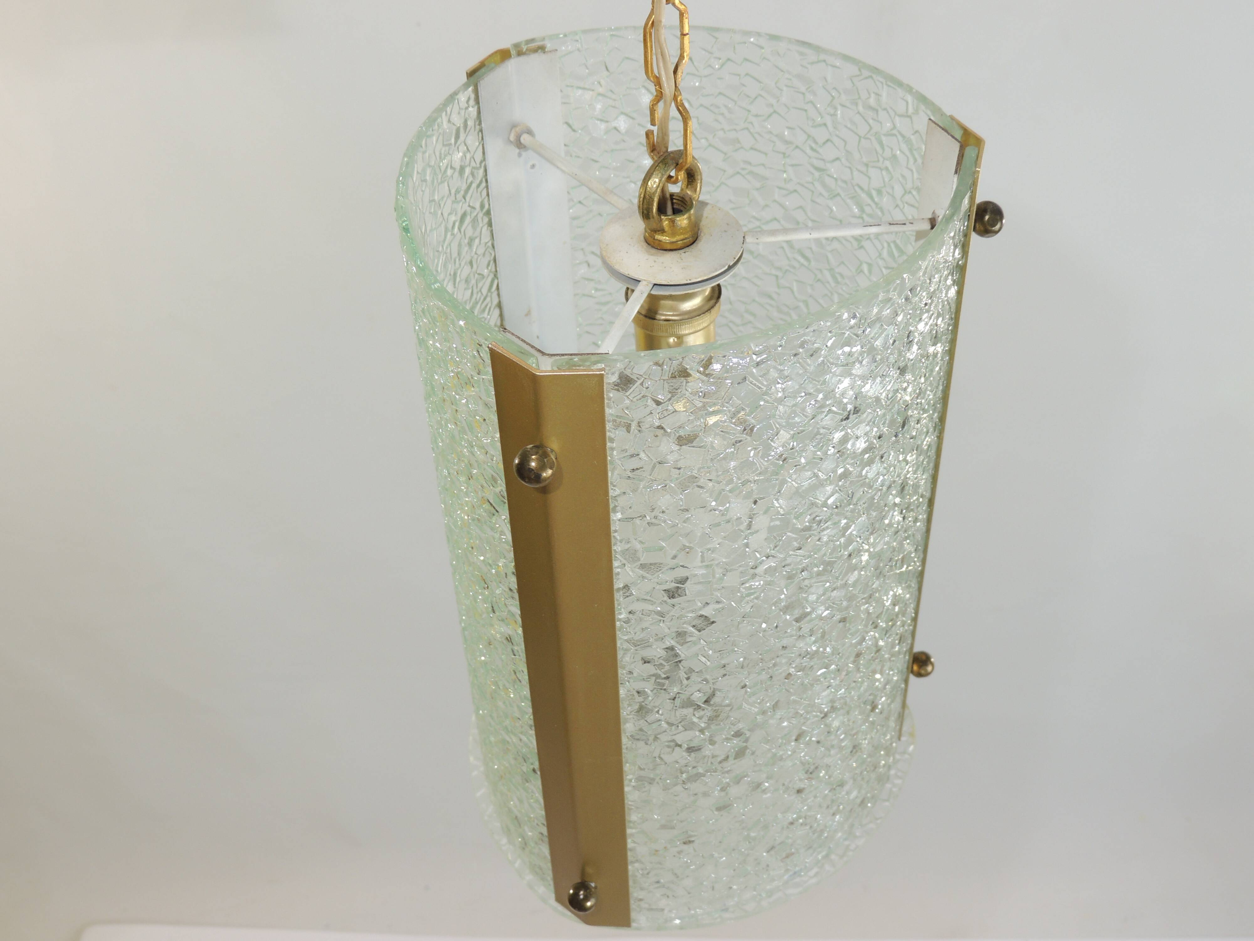 Suspension verre style lanterne vintage