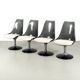Chaises Tulipe en acrylique par Chromcraft, ensemble de 4