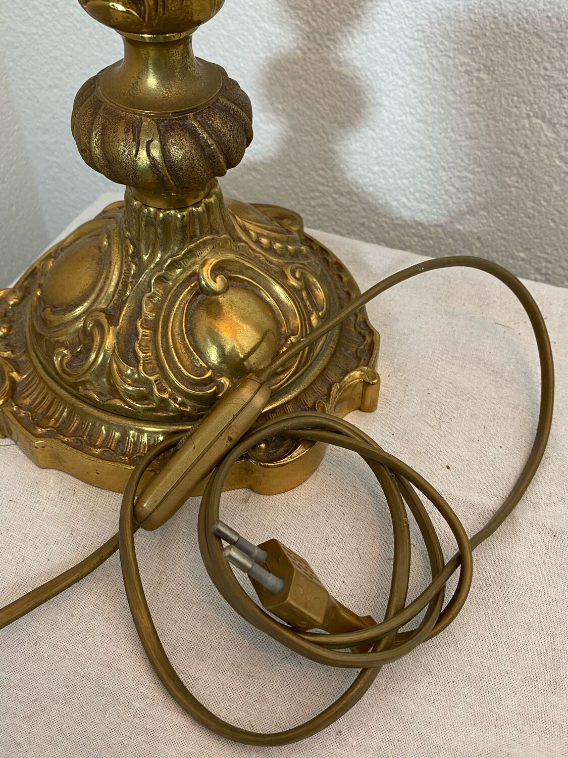 Pied de lampe en bronze