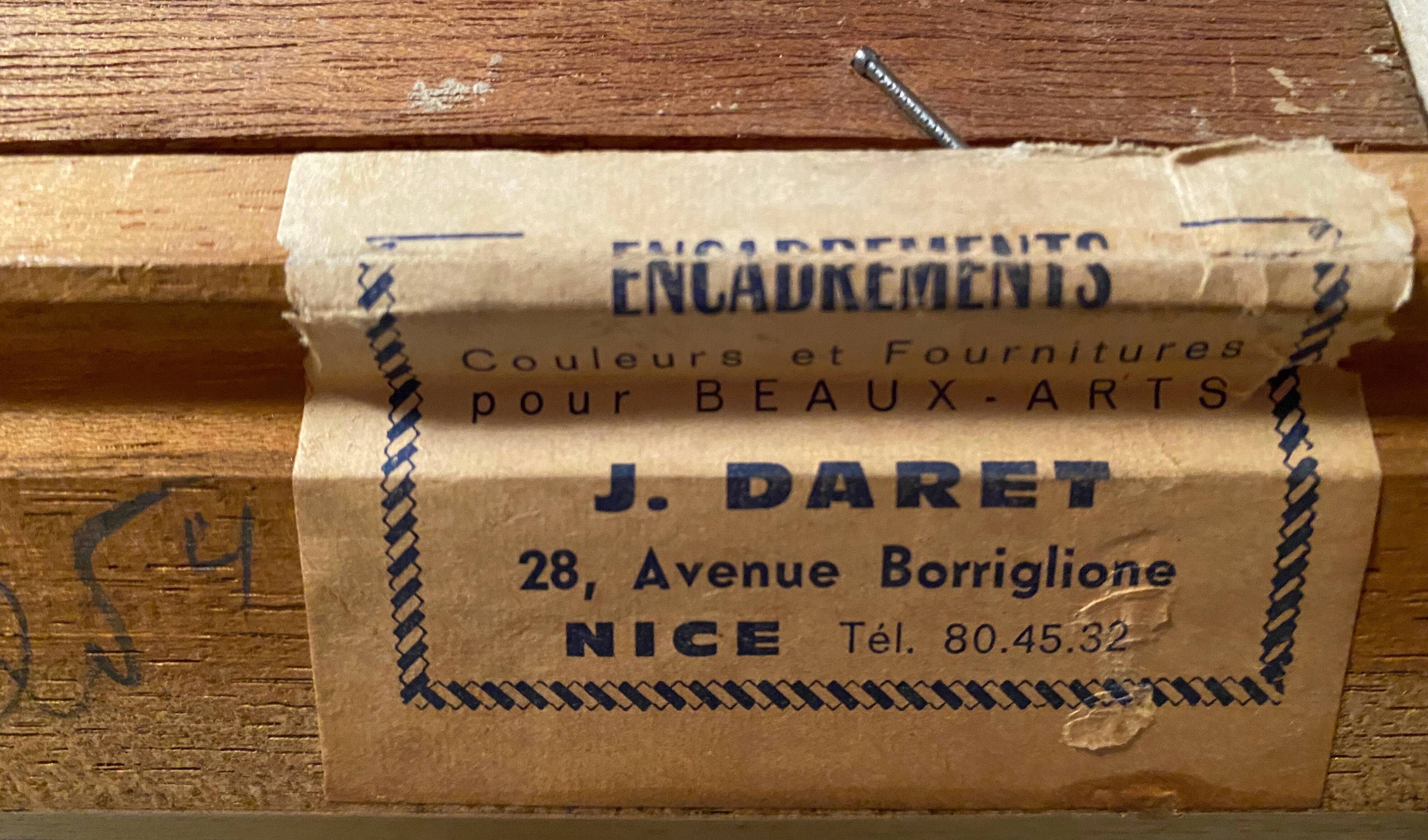 Painting by Aristide Armand HSP Marine near Nice Saint Tropez + frame