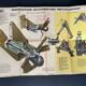 Tractor original vintage 1980's soviet russian ussr poster instructional wall sheet  poster is print