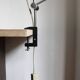 1970s Czechoslovak Orange Clamp Lamp by NAPAKO