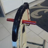 Old rocking horse in painted wood