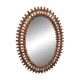 Specchio ovale convesso in bambù di Olaf von Bohr per Bonacina 1960