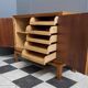 wood sideboard 2doors and drawers inside 1970s