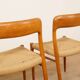 2 x vintage dining chairs | Niels Otto Møller | Model 75 | Teak