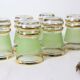 Set of 6 vintage glasses, granite and gold, vintage, authentic, 70s