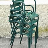 Series of 4 garden chairs