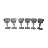 6 former bistro glass  - 1920/30