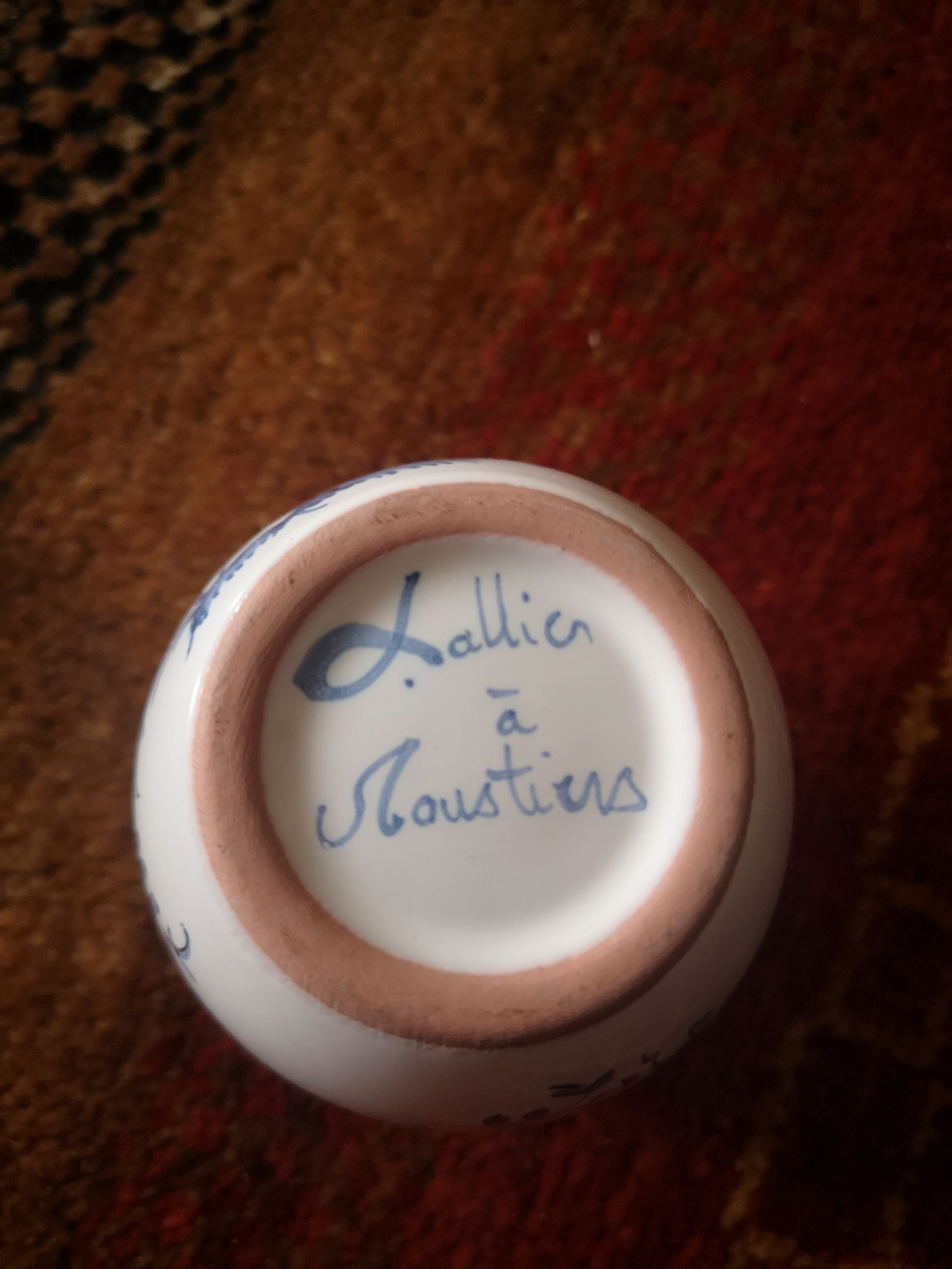 Small flower pot or capillina décor tradition Old Moustiers