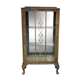 English walnut showcase from the 1950s