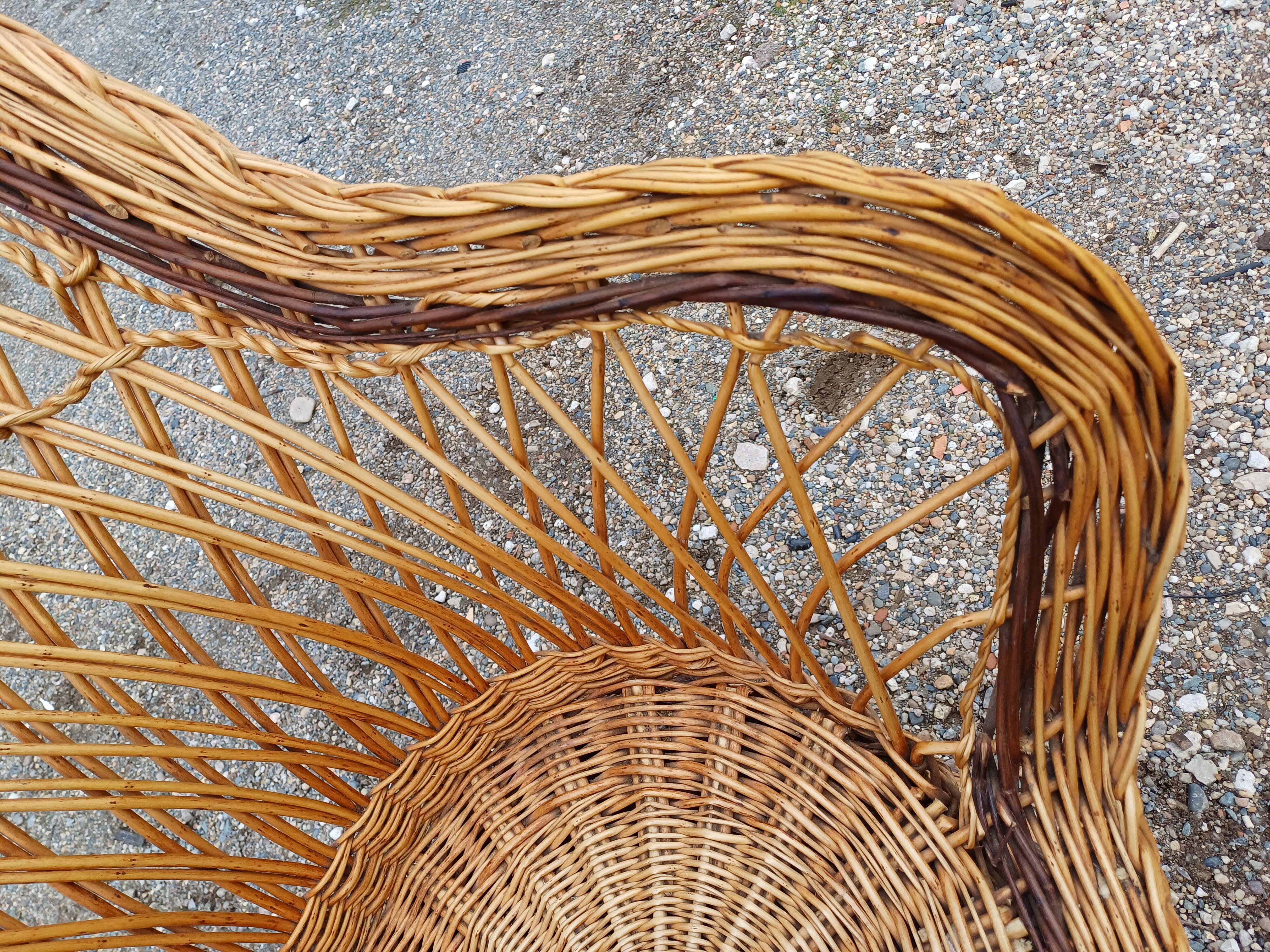 Emmanuelle wicker armchair