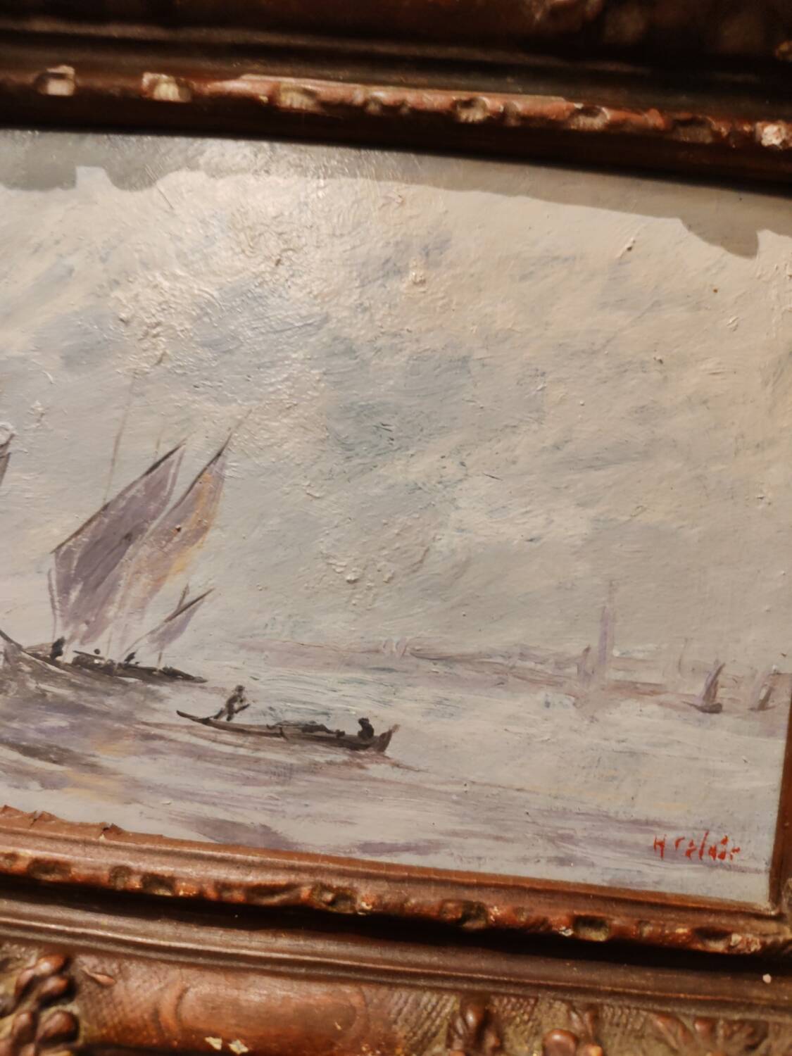 Pair of oils on panels by Henri Saint Clair, circa 1930.