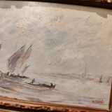 Pair of oils on panels by Henri Saint Clair, circa 1930.