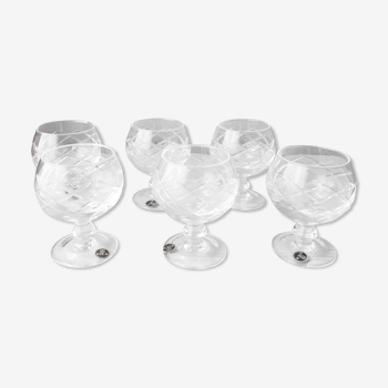 Crystal liqueur glasses S.V.E.M - made in Italy