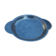 Round earthenware plate in stainless steel
