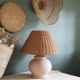 Ceramic and rattan table lamp