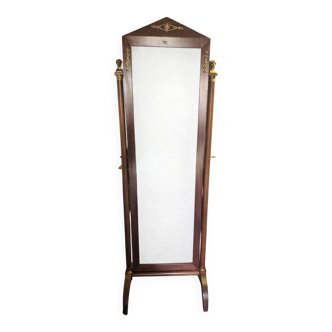 full-length mirror in mahogany Empire style