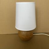 Old blond wood table lamp