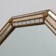 Venetian style octagonal mirror marked MGB, Planilux, Cristanola, Spain