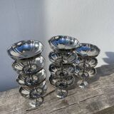11 stainless steel cups / bowls 1970