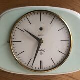 Vintage mint green earthenware clock