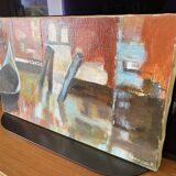 Semi-abstract painting “Venice” 27 x 46