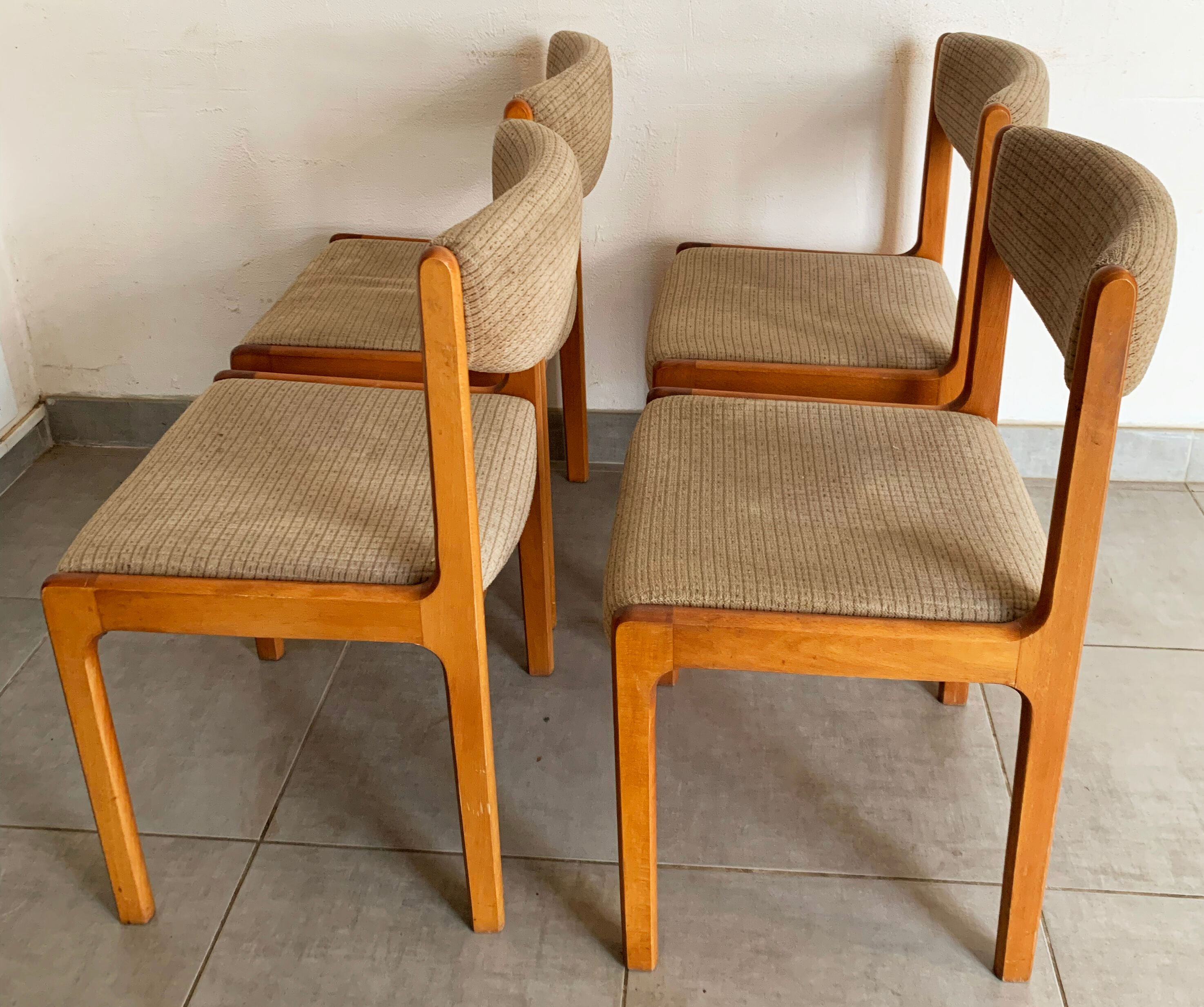 Set de 4 chaises vintage baumann des années 50
