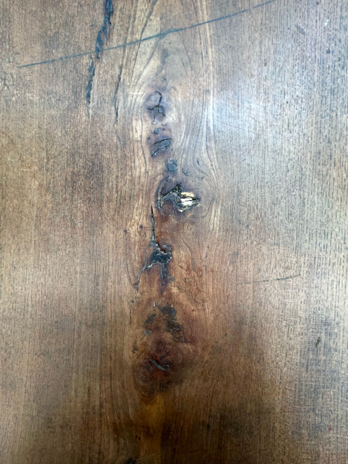 Solid elm farmhouse table