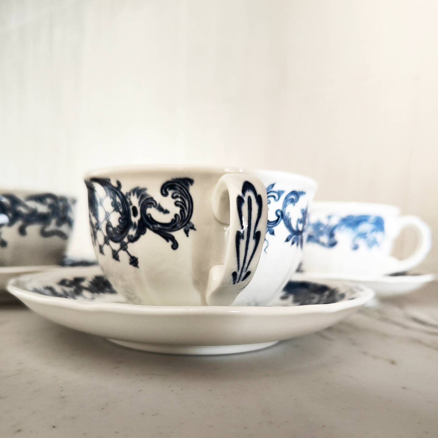 4 Villeroy and Boch cups and saucers