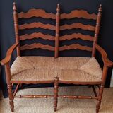 Provencal mulched bench
