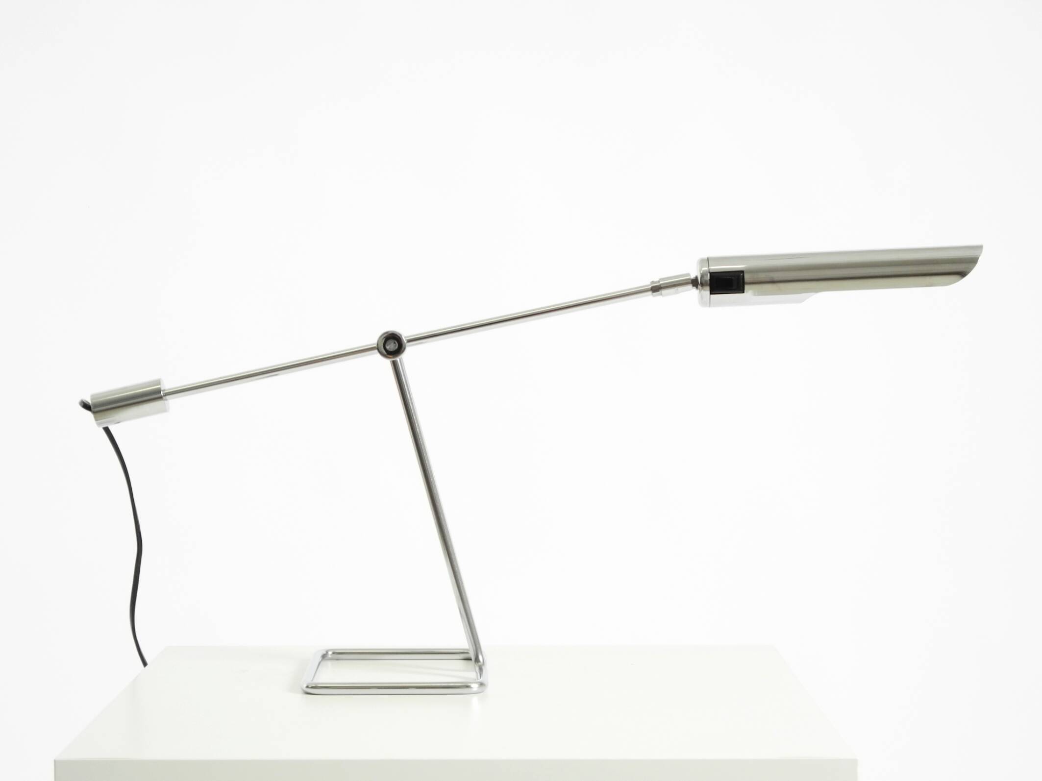 1980s chrome-plated metal table lamp by Abo Randers for IKEA