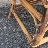 Rattan garden deckchair half XXth