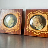 Paire de cadres en bois