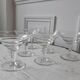 Lot of 6 crystal champagne glasses engraved 50s