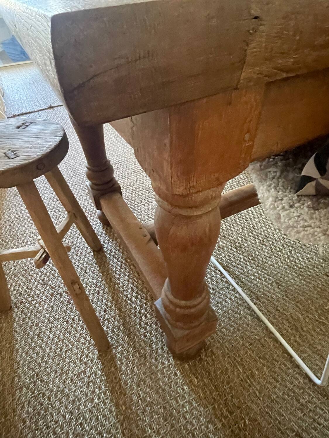 Solid oak farmhouse table