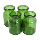 4 Vintage glass jars