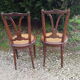 Pair of Louis XVI style walnut chairs