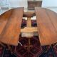 Table 6 pieds ouvrante en noyer 19ème